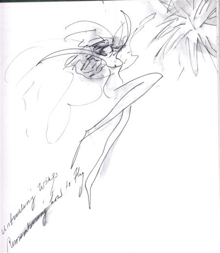 Kathy Drawing Remembering How to Fly (Kathy Eldon ())